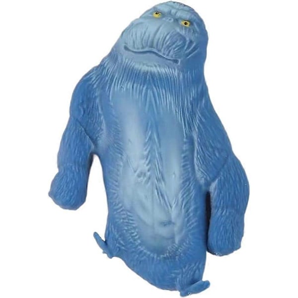 Stretch Gorilla Figur, Antistress-leksak i form av en apa för att vrida, dra och böja, Stretchig Gorilla Actionfigur för barn, rolig present (Blå)