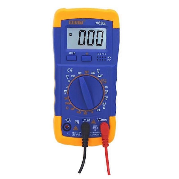 Digital Multimeter Elektrisk Testare för Voltmeter Amperemeter Ohmmeter Spänningsdetektor med LCD-skärm Macaron