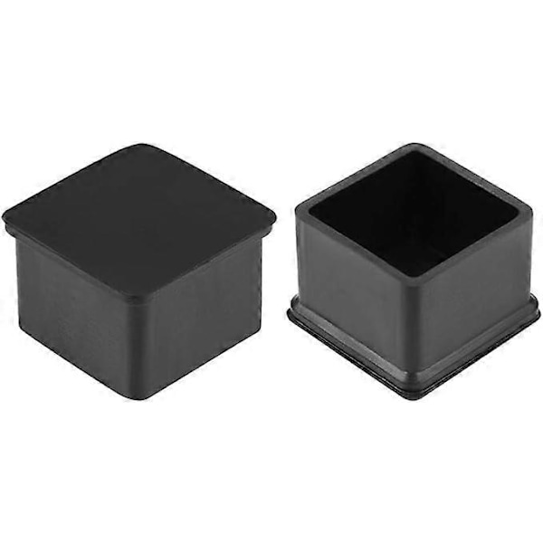 Gummistolsbensskydd 40mm x 40mm Fyrkantigt Möbler Bordsbensskydd 4st