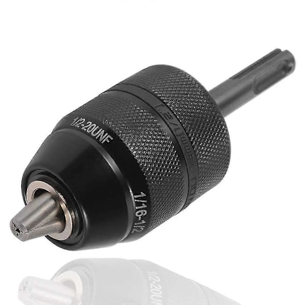 2-13MM Nyckelfri Borrchuck med SDS Plus Adapter, Tungt 1/2-20UNF Slagborrchuck Konverterare Snabbväxlingsadapter Omvandlingsverktyg
