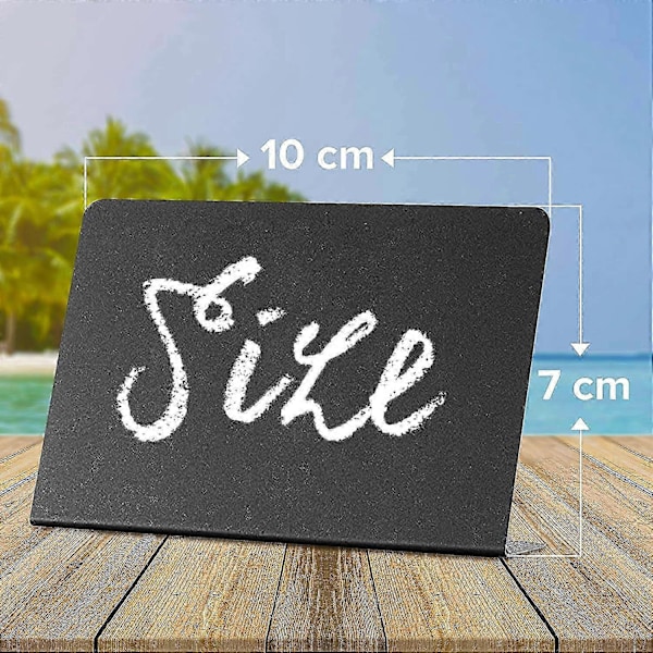 10-pack Mini Svarta Tavlor 10x7,5cm Små Svarta Tavlor Mini Svarta Tavlor För Mat Svarta Tavlor Buffé Skyltar