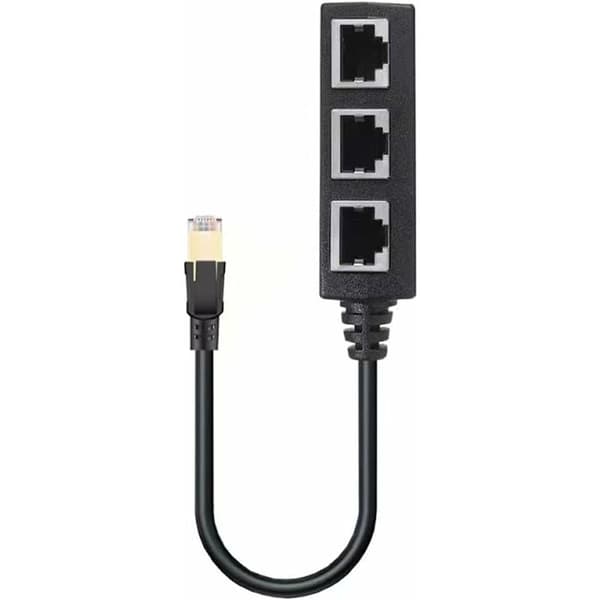 RJ45 Ethernet-kabelsplitter, 1 til 3 kabel Ethernet-splitter. Egnet for Super Cat5, Cat5e, Cat6, Cat7 Ethernet LAN.