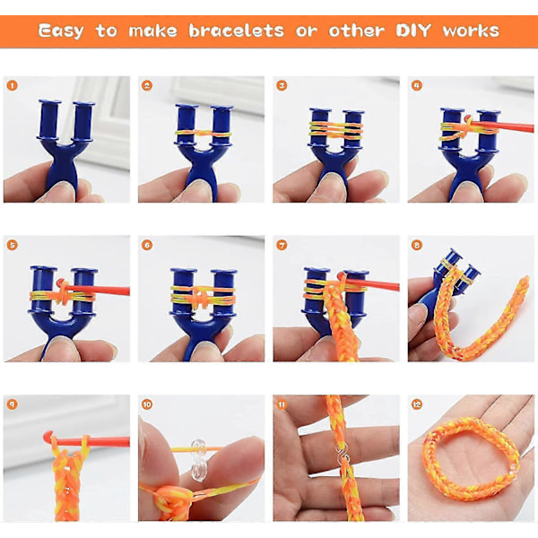 2500+ Loom Bands Kit, 30 Färger Loom Gummiband För DIY Påfyllning Armbandstillverkning Hantverkspaket, Loom Twist Bands Med Fler Tillbehör I Förvaringslåda