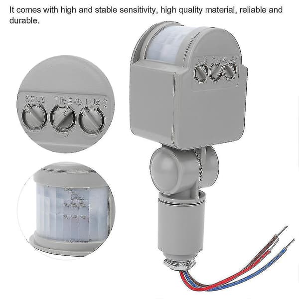 Intelligent infrarød bevegelsessensor for menneskekroppen, LED-lys sensor 85-265v