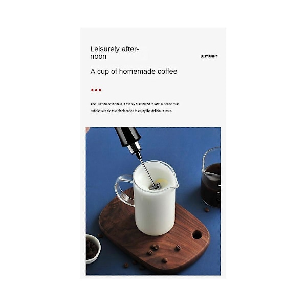 Elektrisk Mjölkskummare Handhållen Skummare 3 i 1 Höga Hastigheter Uppladdningsbar Mjölkdryck Mixer Kaffe Fr