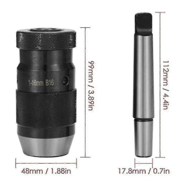 Borrklämma med snabbspänning för borrning 1-16mm B16 med koner Mk2 Auslappenblappe  Tillstånd: Ny
