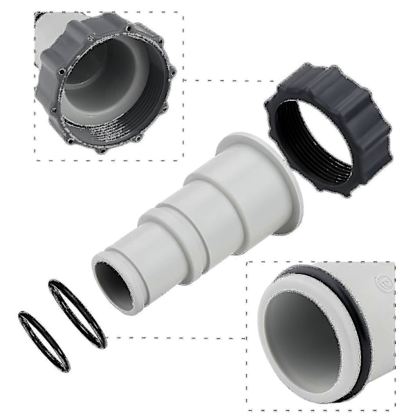 Poolslangadapter, 2 stycken Poolslangadapter A För Pool 32-38mm För Pumpar Pooltillbehör Med -SJL