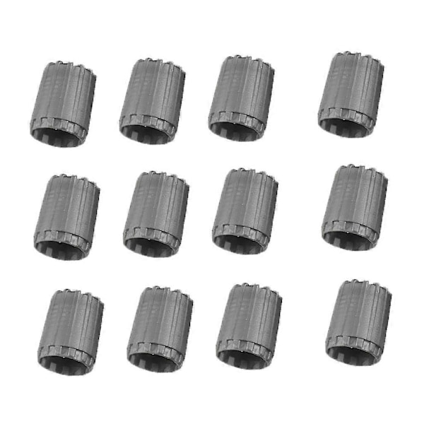 12 Stycken Hjul Däck Ventilstamlock för TPMS Standardventil Grå