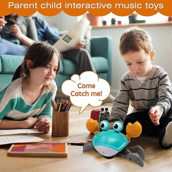 Krabbeleke for 1-åringer, Interaktiv Sansing med Musikk & Lys, Perfekt Gave til Småbarn