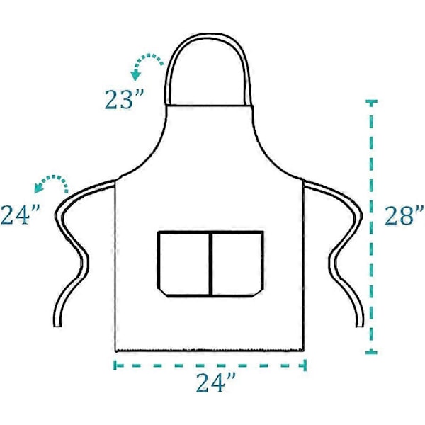 1-pack Haklappsförkläde - Unisex Rött Förkläde i Bulk med 2 Rymliga Fickor Maskintvättbart för Kök Hantverk BBQ Ritning(FMY)