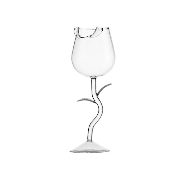 \"Rosformade Koppar Dryckesartiklar För Fest Bröllop Alla Hjärtans Dag Hållbar Gåva Kreativ Transparent Grön Rosa Vinglas\" 150ml Transparent