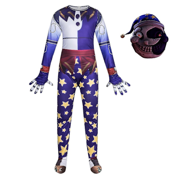 Helt Ny Sundrop Och Moondrop FNAF Kostym Barn Anime Jumpsuit Mask Horror Halloween Jul Födelsedagsfest Kostym Z Tw Moondrop Cosplay Kids 160cm