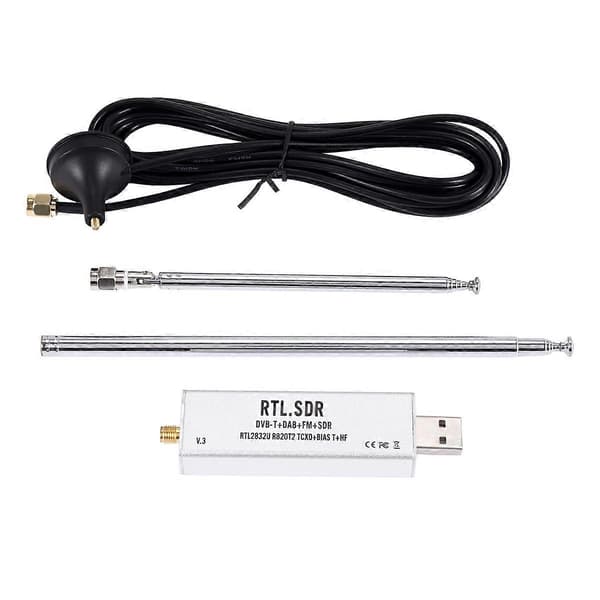 RTL SDR-mottaker V3 RTL2832U 0,1 MHz-1,7 GHz TCXO SMA-mottaker med antenne