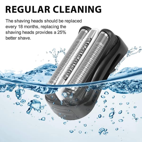 32B Barberhode-erstatning kompatibel med Braun 32B Series 3 301S 310S 320S