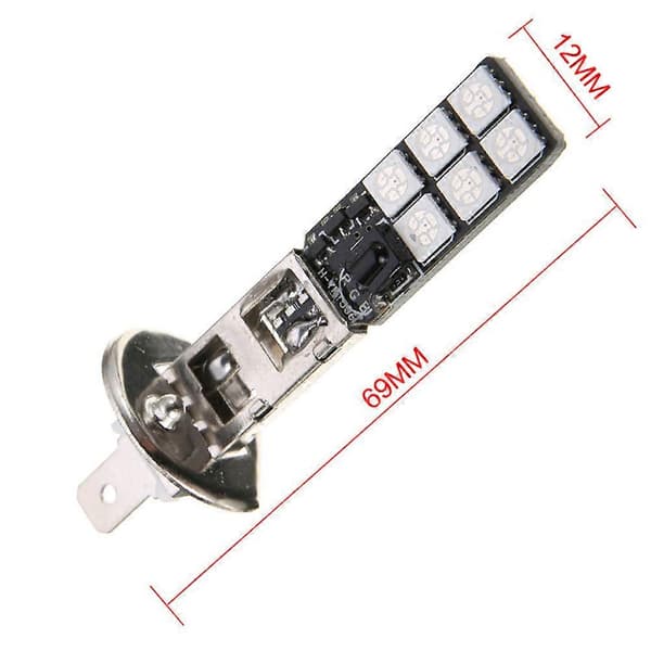 Bilmodifikasjon LED fargerik lampe front tåkelys H1 12SMD RGB blits 5050 bil tåkelampe dekorasjon H1