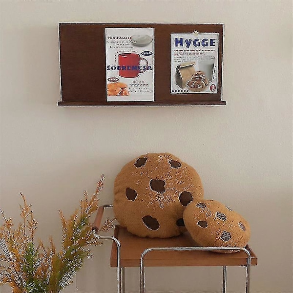 Kawaii Simulation Cookie Plysch Kudde Realistisk Mjuk Fylld Chokladchip Cookie Plysch Leksak Barn Present Soffdekorationer 28cm