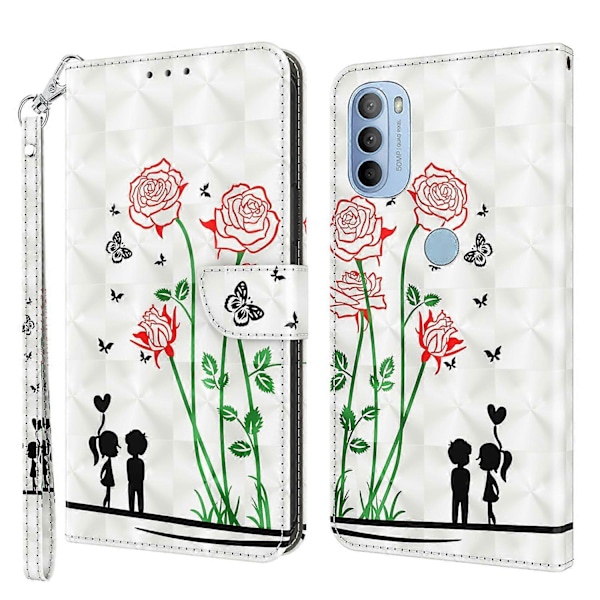 För Motorola Moto G41 / G31 3D Målat Läder Telefonfodral