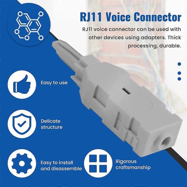 10 stk. 110 Test Rj11 Voice Connector Mdf Check Phone Voice til Krone Module Patch Panel