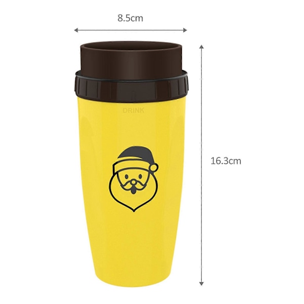 Portabel Twizz Mugg Läcksäker Resemugg med Sugrör Dubbla Lager Isolerad Silikon Twist Design Varma/Kalla Dryckesmuggar för Barn Studenter Jikaixiang Yellow C