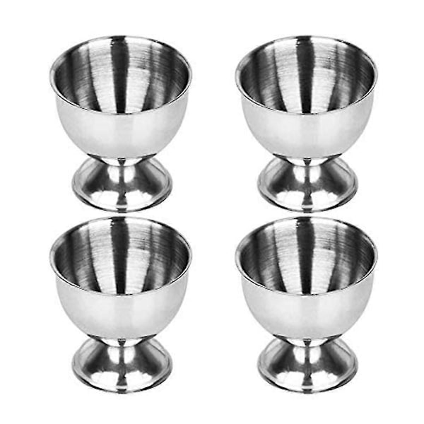 4 st Rostfria Fjädrar Trådbricka, Ägghållare, Förvaringshållare, Metall Äggkopp, Spiral Spr