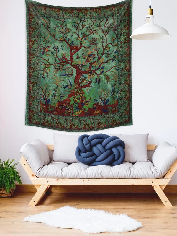 Elämänpuu Bohemian-seinävaate 130cm x 150cm