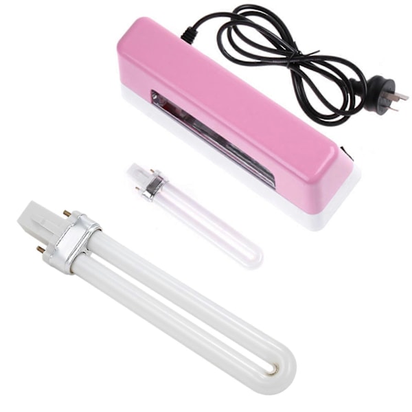 UV LED Lamp Rör Lampa 9W Härdningslampa Ersättning Dubbel Ljuskälla för Nagelkonsttork