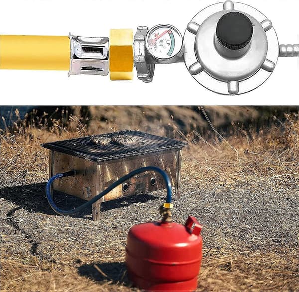 Gassadapter 1/2 til 1/4, 3/4 Tilkoblingsfitting for Gasskomfyrer og Campingkomfyrer