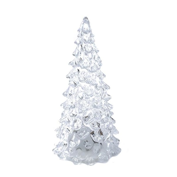 27CM Ljusupplyst Julgran Färgglad Belysning Batteridriven Semester Heminredning Akryl LED Clear 27cm