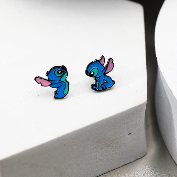 Stitch Örhängen Anime Tecknad Stitch Öronstift Ohana Betyder Familj Stitch Lilo Smycken Gåvor Till Kvinna Flicka