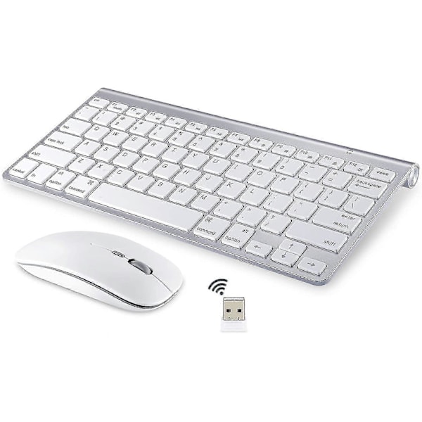 Trådlöst tangentbord och mus för Apple iMac Windows eller Android (2.4g trådlöst) Happy H (FMY)