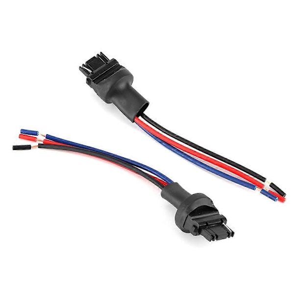 2 st 3157 Bil Glödlampa Hållare Adapter Kabel för Blinkersljus