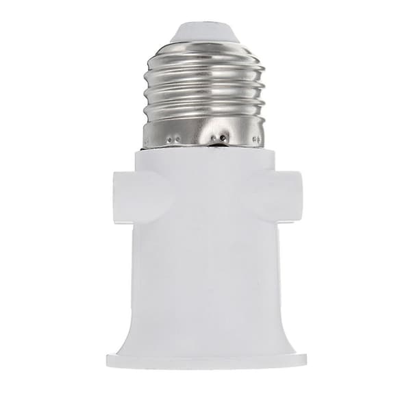 EU LED Glödlampa Adapter Lamphållare Bas Plugg Kontakt AC100-240V 4A E27 ABS