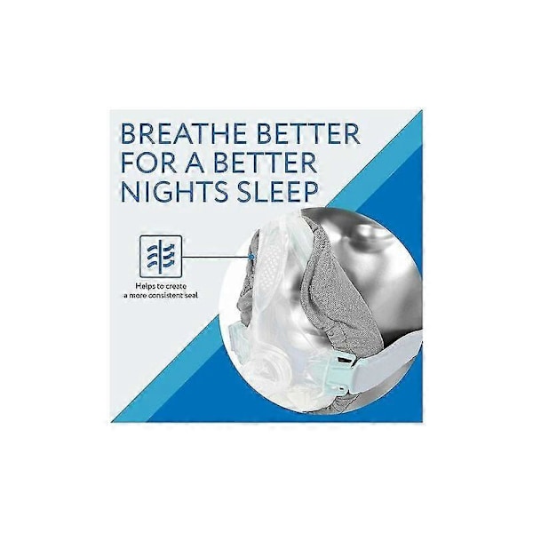 Heltäckande CPAP-maskfodral, Återanvändbara CPAP-masker Beige, Mjuka bomullsöverdrag, Blå