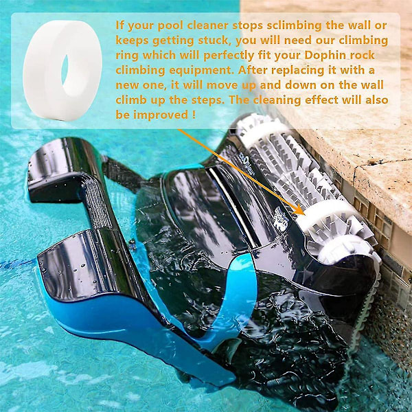 4-pack Klätterringar Ersättning 6101611-r4 För Dolphin Robota Poolrengörare M200 M400 M500 White
