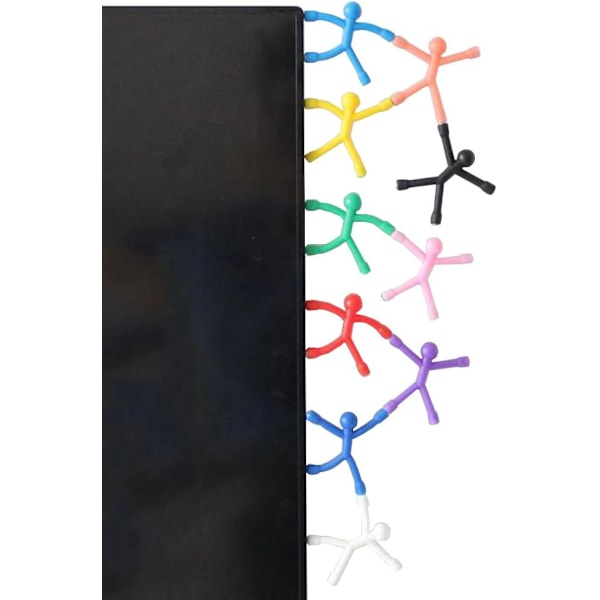 10 st Roliga Mini Man kylskåpsmagneter, söt gummimagnet