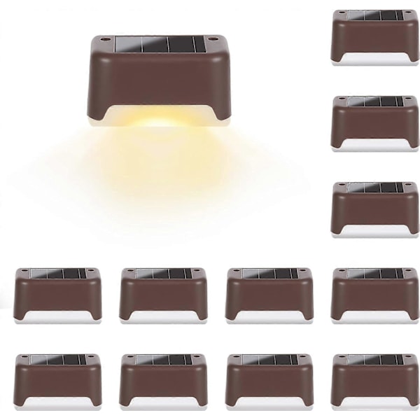 12-pack Vattentäta Solcellslampor för Däck, Trappor, Staket, Gård, Pa