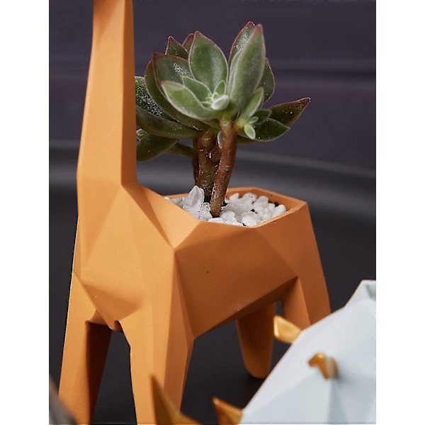 Konst Giraff Konst Skulptur Figurin Planteringskärl Gåva Polyresin Djur Staty Dekor 23cm