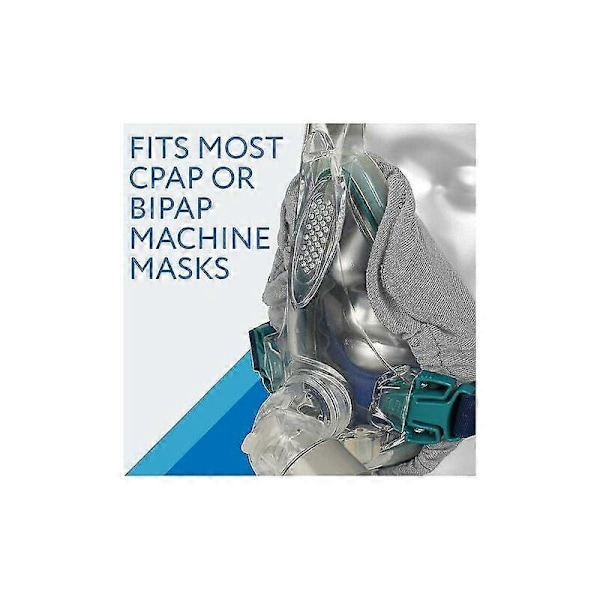 Heltäckande CPAP-maskfodral, Återanvändbara CPAP-masker Beige, Mjuka bomullsöverdrag, Blå
