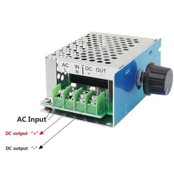 AC 110V 220V til DC 10-220V SCR Motor Hastighetskontroller Spenningsregulator Dimmer