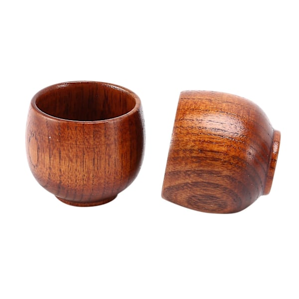 5 st Teset Liten Träkopp Liten Kopp Grön Träkopp Med Naturligt Trä Vin Kopp Trä Te Drin Wood color