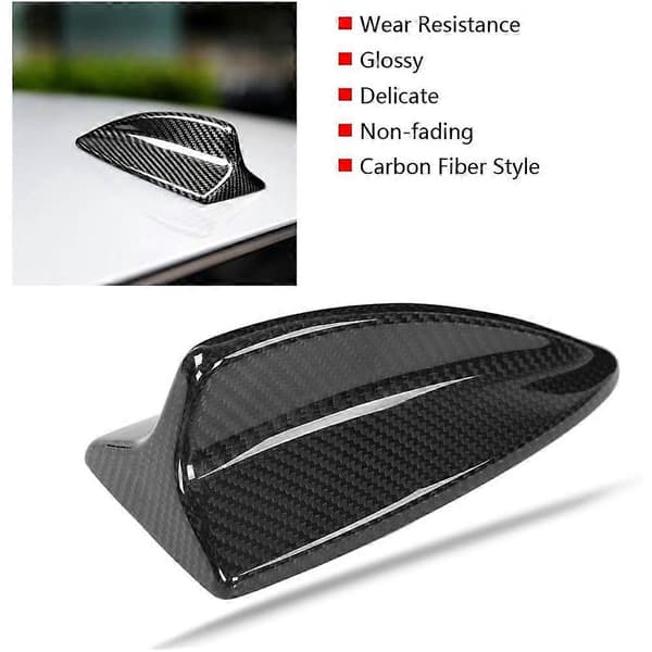 til 3 Serie E90 E92 X1 X5 X3 X6 Bil Antenne Fin Cover Trim Kulfiber Stil ABS Tilbehør