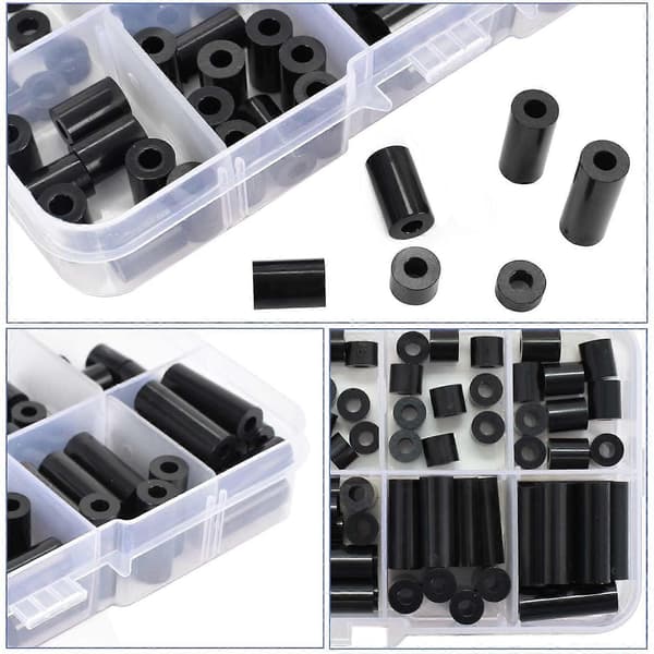 Plastavstandsstykker - 100 stk M3 Plastisolasjonssøyleavstandsstykker