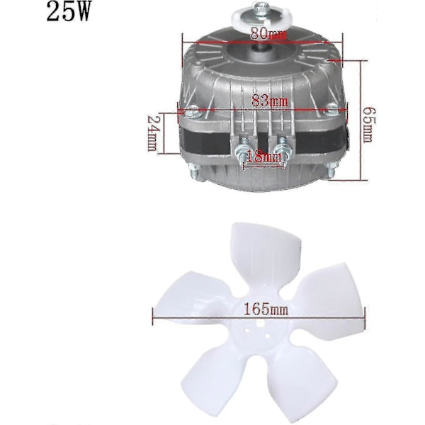 2023 - 220v Kylskåpsfläktmotor Kyl Frys Ventilerad Kyl 25w Ventilerat Kylskåp-b(FMY)