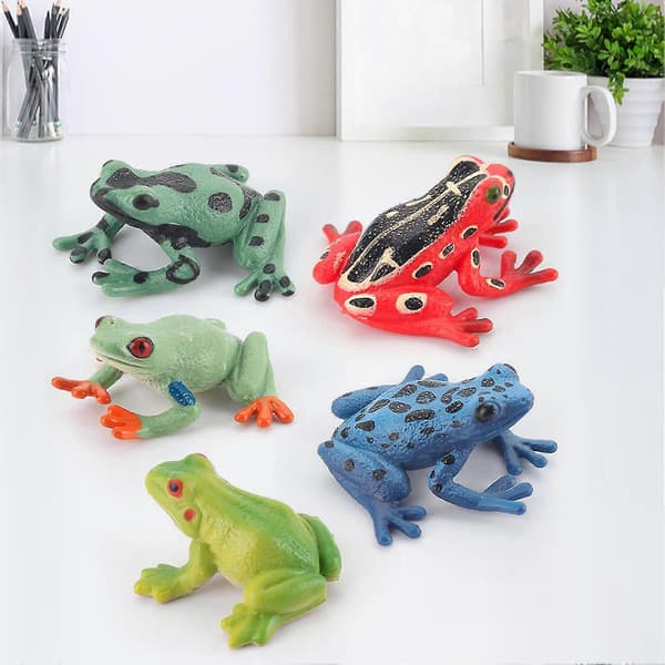 Groda Modell Luktfri Solid PVC Realistisk Groda Figur För Hemmet Fruit Green