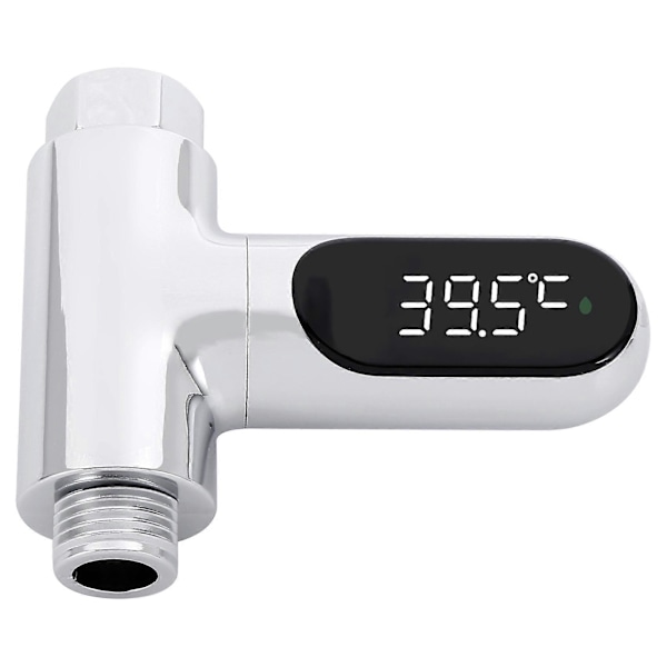 LED Display Hem Vatten Dusch Termometer - Genererande Elektricitet Vattentemperatur Mätare Monitor F