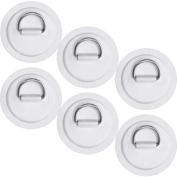 6-pack D-ring patch i rostfritt stål för uppblåsbar båt kajak jolle SUP (FMY)