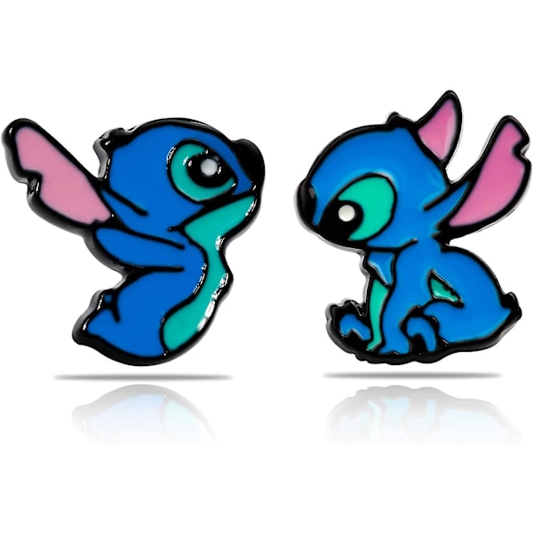 Stitch Örhängen Anime Tecknad Stitch Öronstift Ohana Betyder Familj Stitch Lilo Smycken Gåvor Till Kvinna Flicka