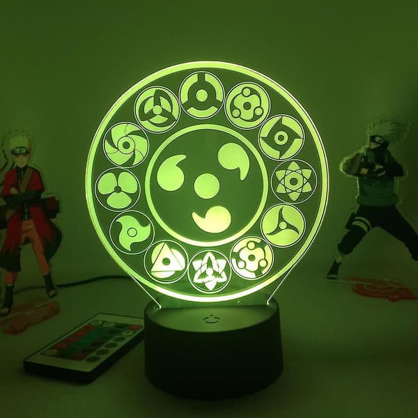 3D LED Nattlampe Anime Naruto The Sharingan(FMY)