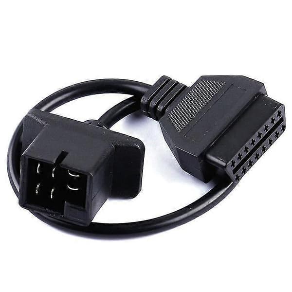 6-polet OBD til OBD2 Check Engine Adapterkabel Kodereader til Chrysler Jeep Dodge