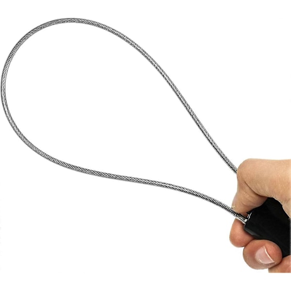 Indragbar Kabel Lås, Digital Kombinationshänglås Med 41cm Kabel För Motorcykel Cykel Snowboard Skidåkning Resväskor, Svart